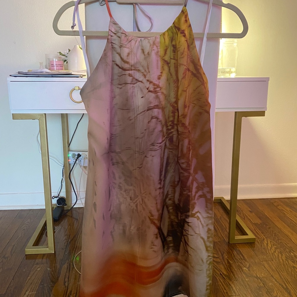Unique backless halter dress